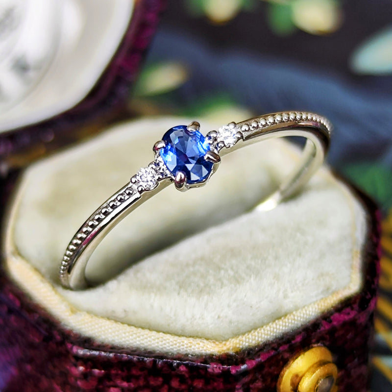 天然サファイアダイヤモンドリング 天然サファイア 1.557ct 天然ダイヤモンド リング – Mico宝飾店