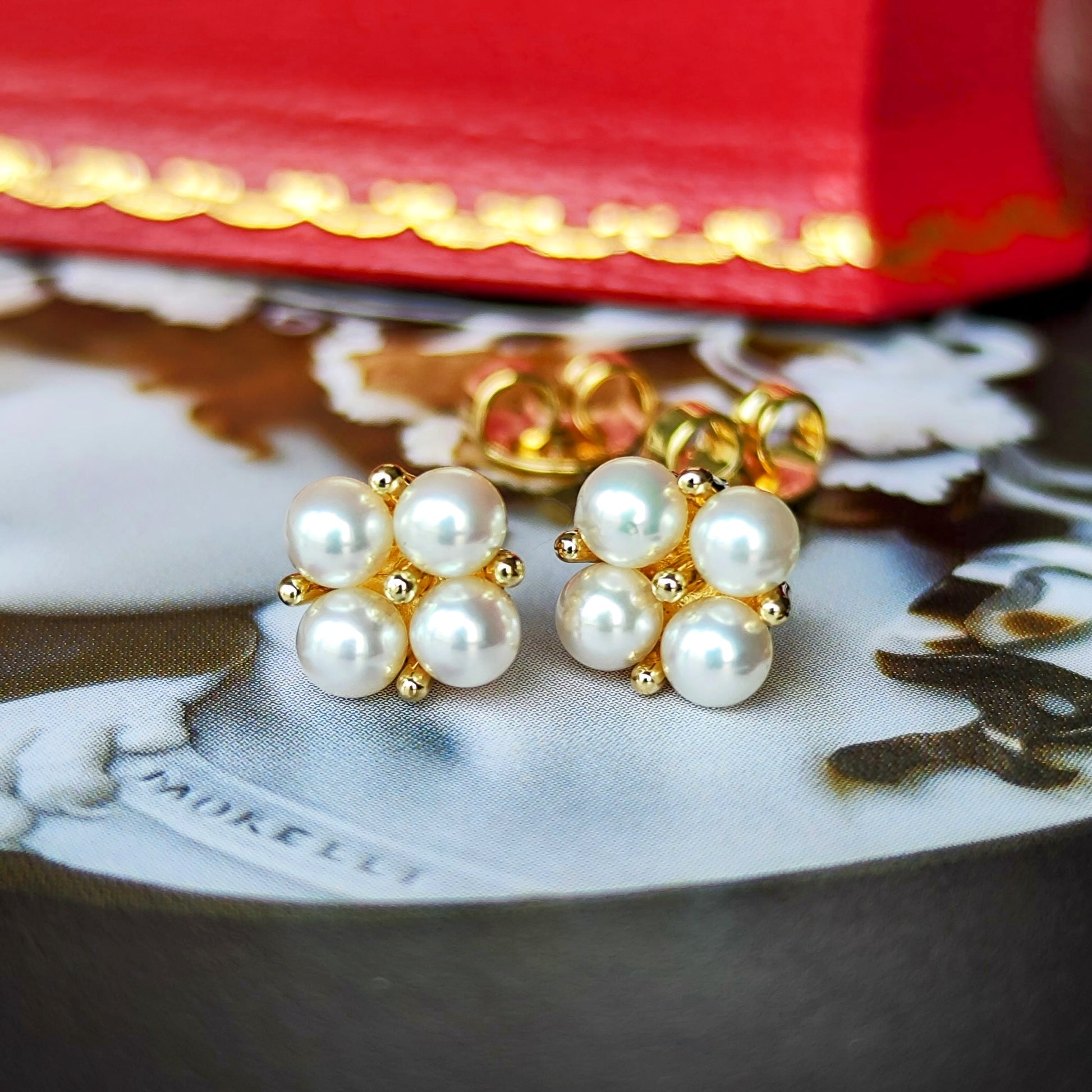 MIKIMOTO ミキモト あこや真珠 18金ピアス