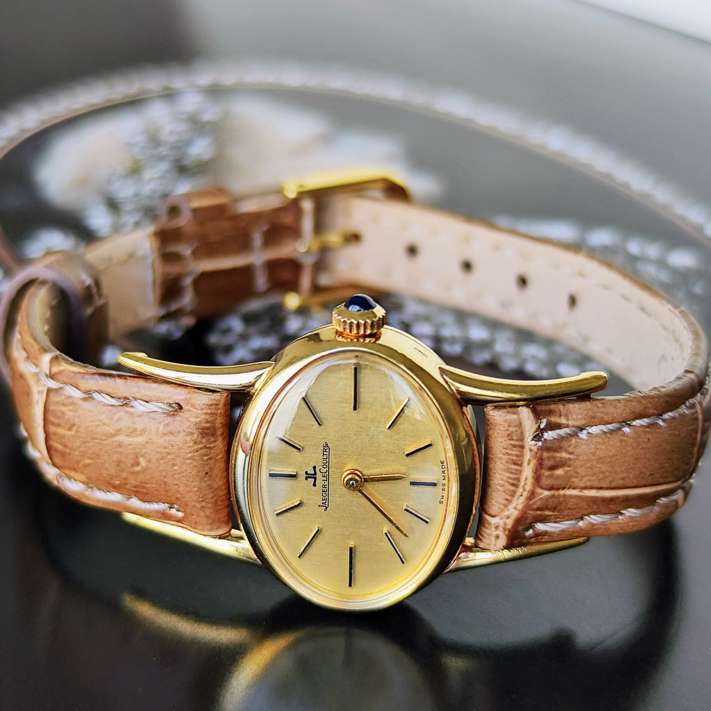 【OH済み】JAEGER LE COULTRE ジャガー・ルクルト 18金無垢 手巻き腕時計