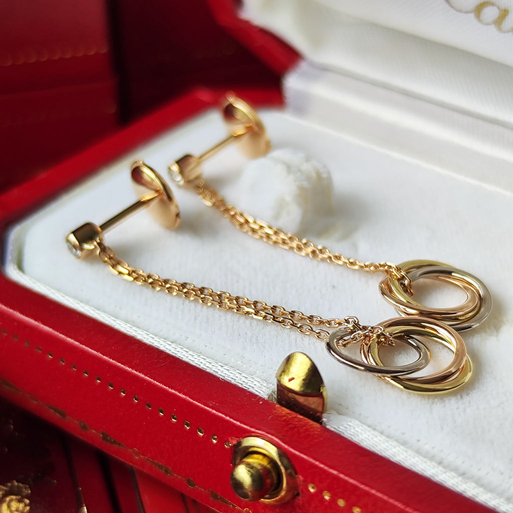 Cartier カルティエ スィートトリニティピアス ダイヤモンド 18金