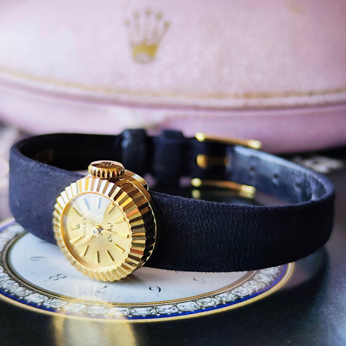 【OH済み】ROLEX ロレックス CHAMELEON カメレオン Orchid 18金無垢 手巻き腕時計