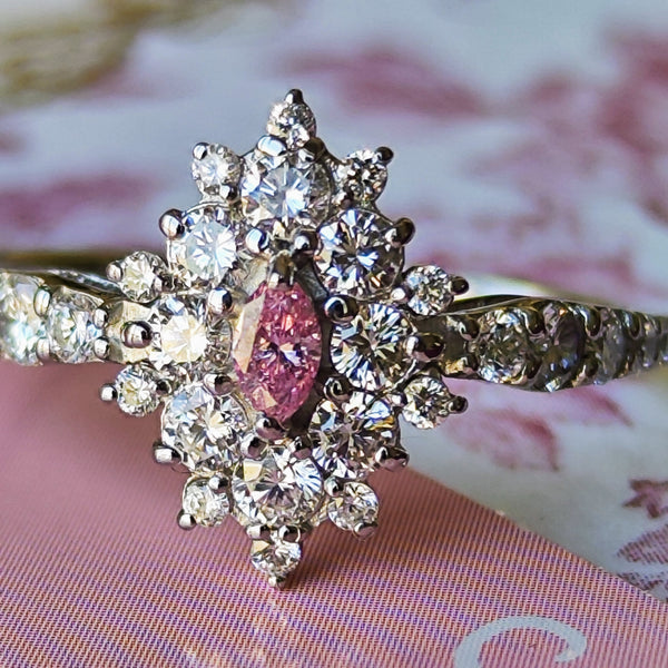 【ピンクダイヤ】FANCY INTENSE PURPLISH PINK プラチナリング