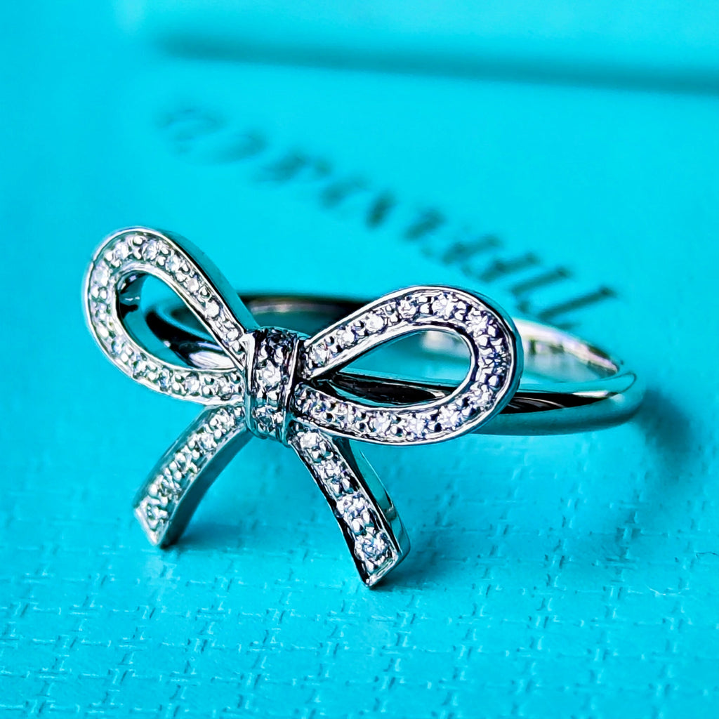 TIFFANY&Co ティファニー ボウ ダイヤモンド リボンリング