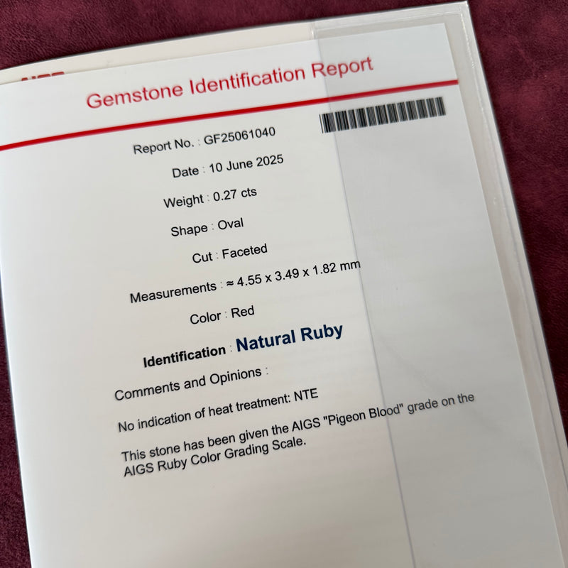 【非加熱 ピジョンブラッド】天然ルビー 天然ダイヤモンド リング