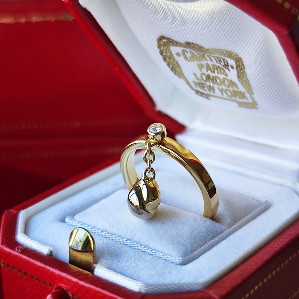 Cartier カルティエ ベビートリニティ スリーゴールド ダイヤモンド リング