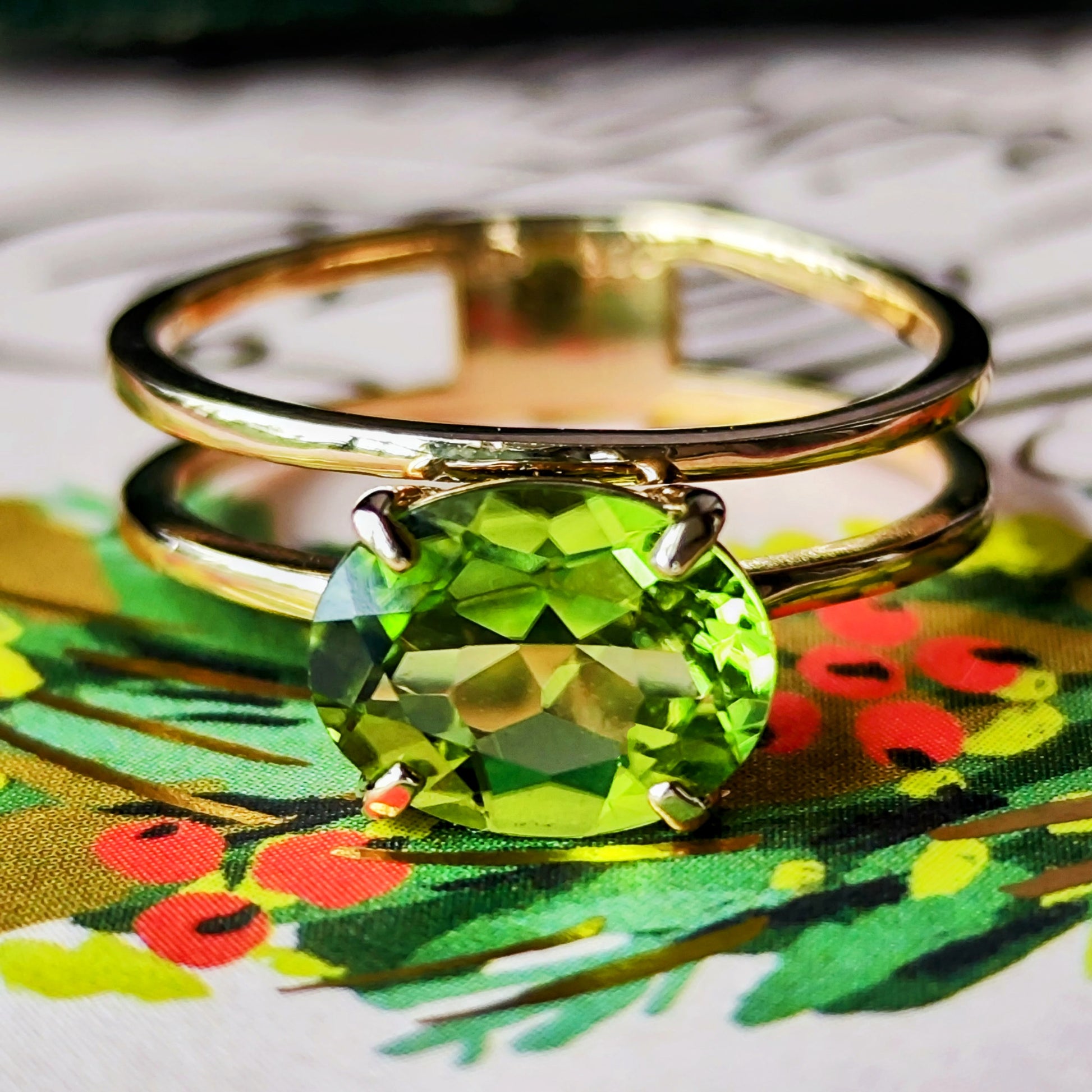 天然ペリドット 1.90ct 18金リング