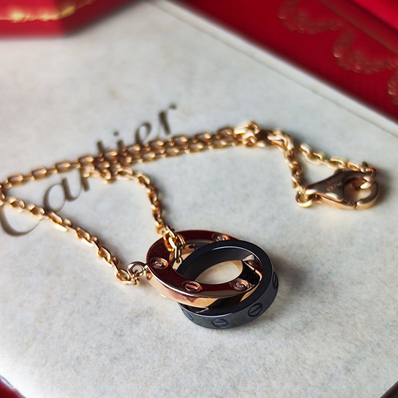 Cartier カルティエ  ベビーラブ セラミック ダイヤモンド ブレスレット 18金PG