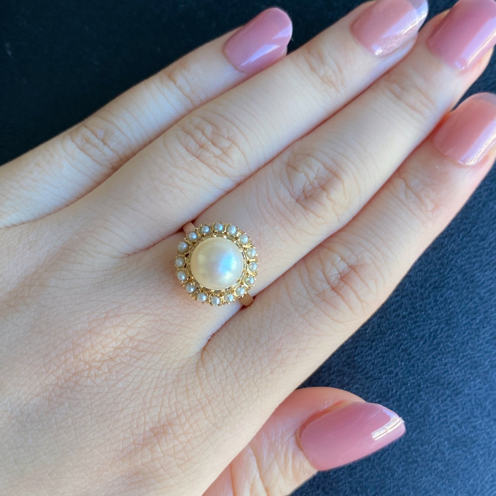 【vintage】田崎真珠　Tasaki 古いリング　アコヤパール　11〜12号 お値下げ】TASAKI 田崎真珠 あこや真珠 シードパール