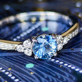 【カンチャナブリ産】天然サファイア 天然ダイヤモンド リング