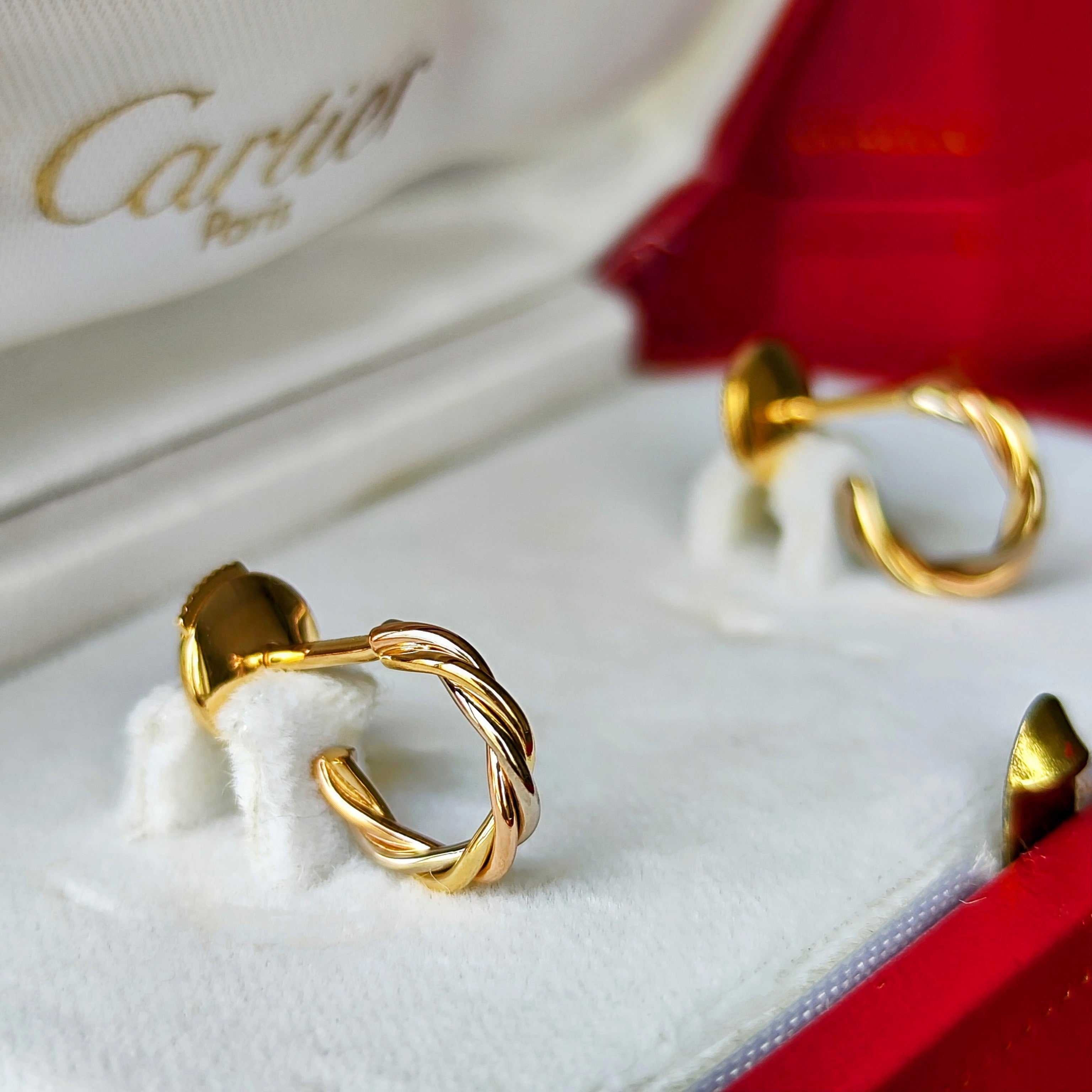 Cartier カルティエ トリニティピアス スリーカラー 18金 – Mico宝飾店