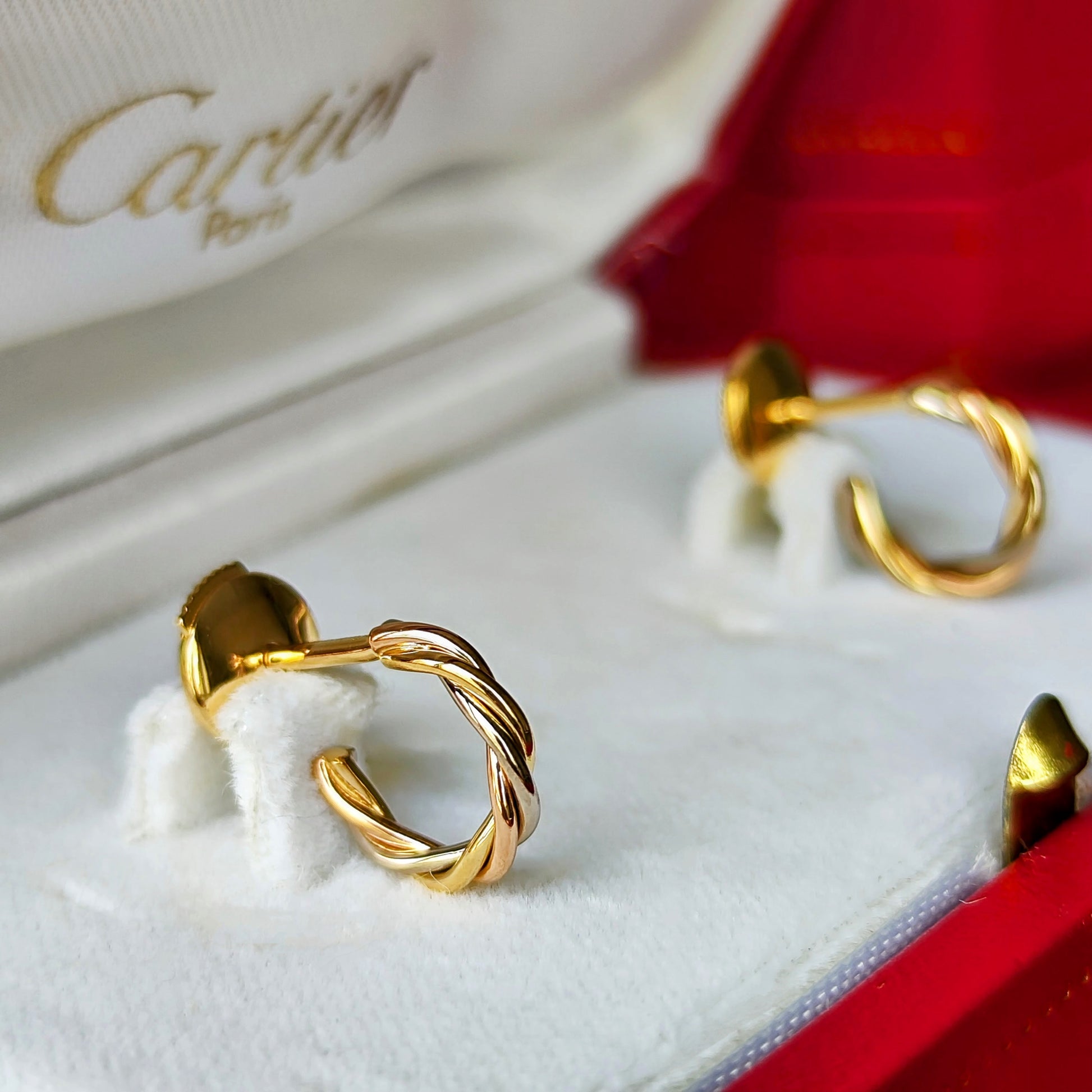 Cartier カルティエ トリニティピアス スリーカラー 18金