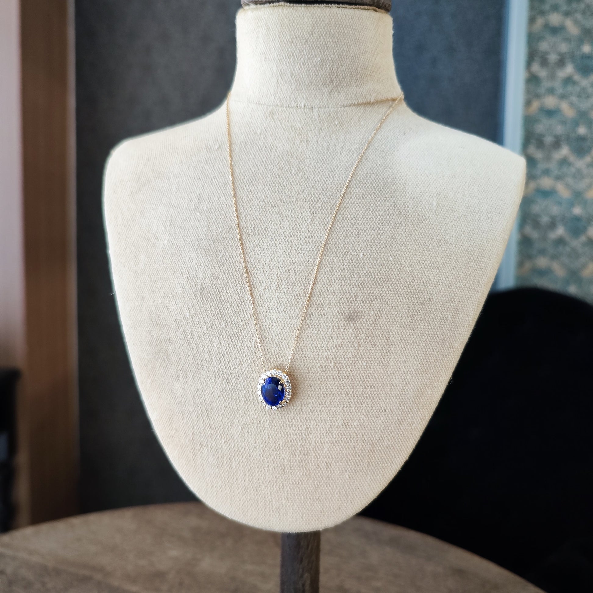 【大粒 5.27ct】天然タンザナイト 天然ダイヤモンド ネックレス