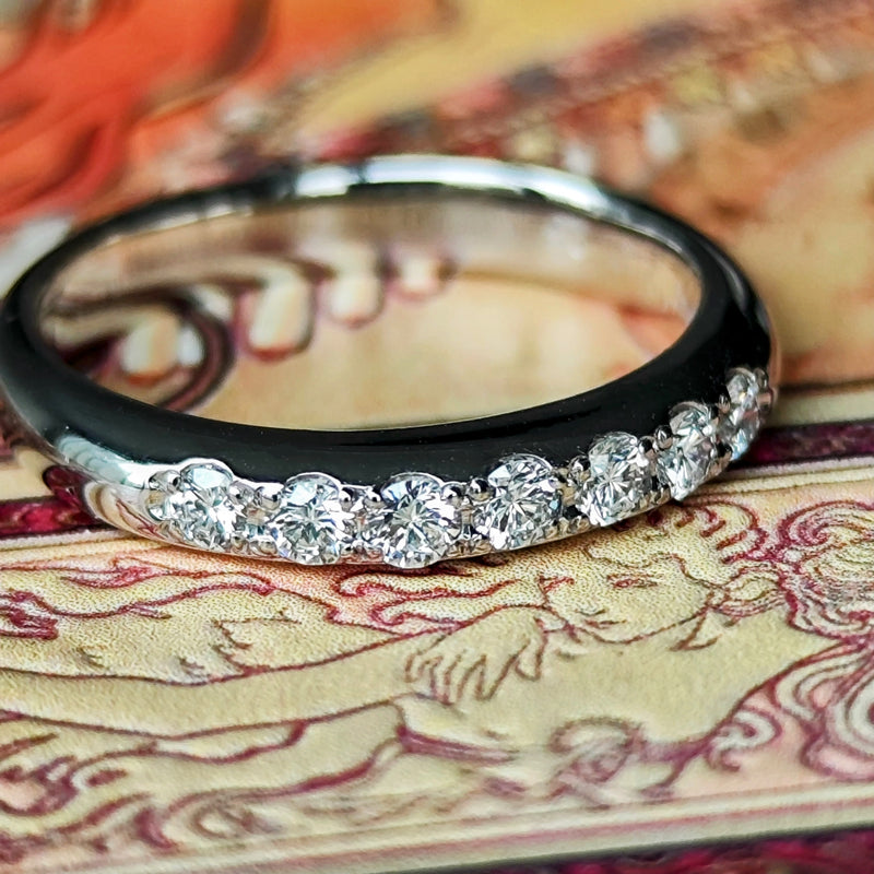 MIKIMOTO ミキモト 天然ダイヤモンド ハーフエタニティリング