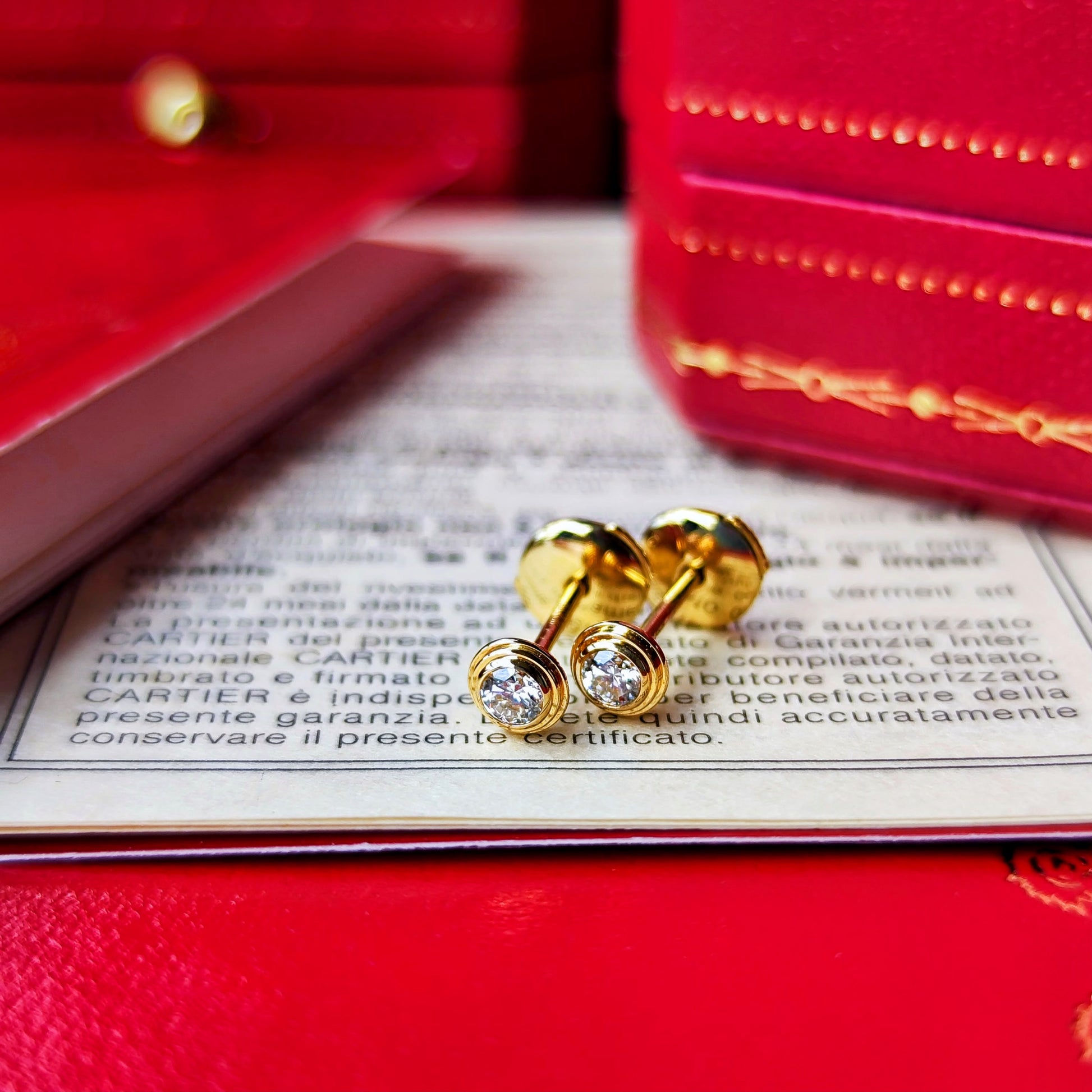 Cartier カルティエ ダムール ピアス SM 18金YG