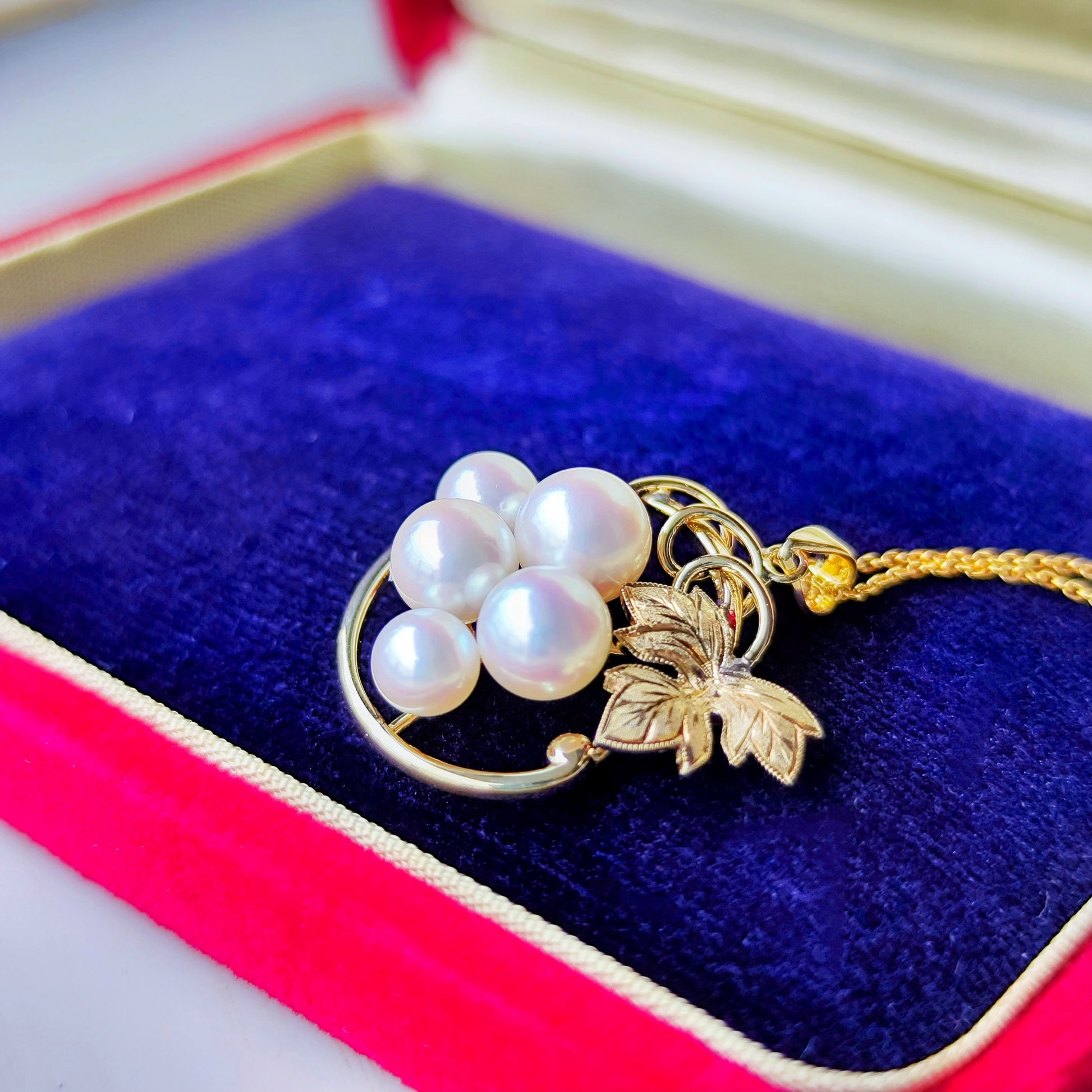 【オールドミキモト 】MIKIMOTO ミキモト あこや真珠 14金 ペンダントトップ陽刻
