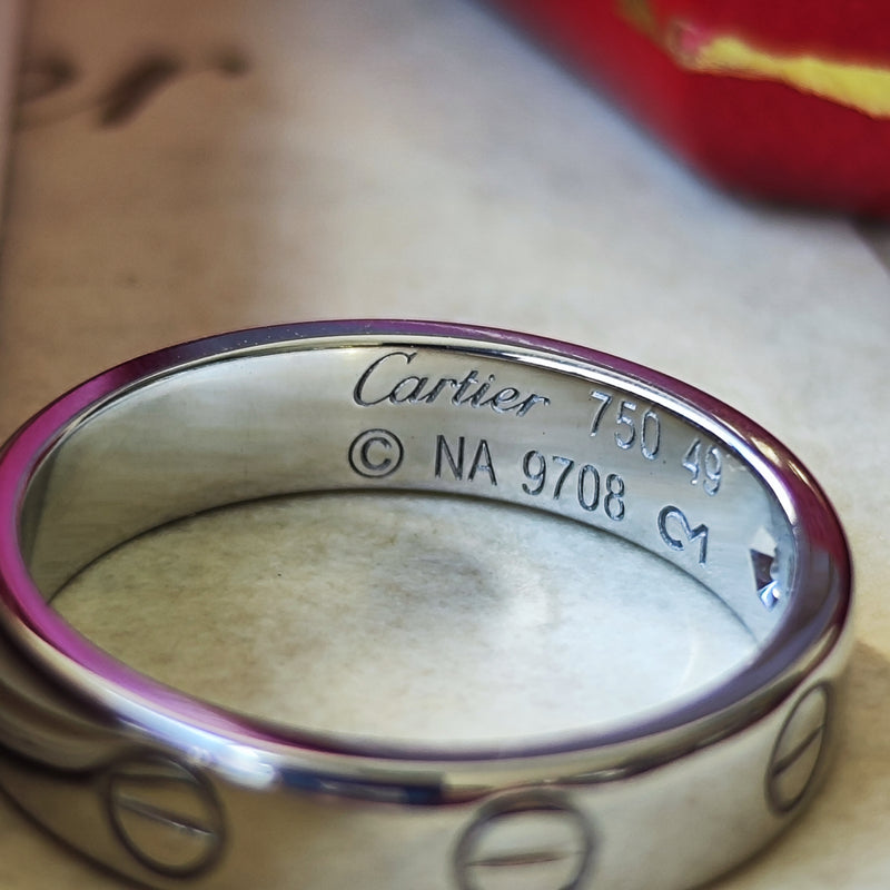 Cartier カルティエ ミニラブリング ダイヤモンド 18金WG 9号