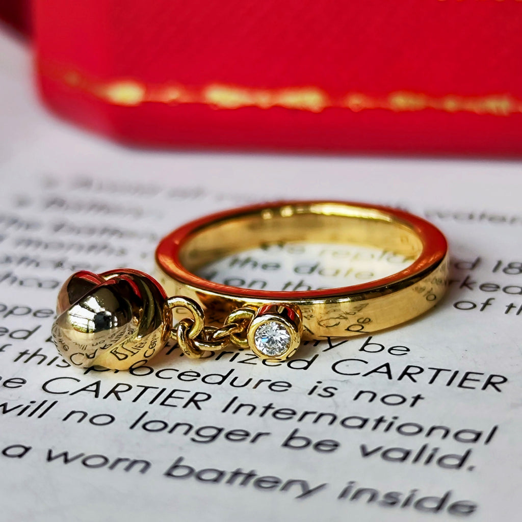 Cartier カルティエ ベビートリニティパンピーユ ダイヤモンド リング 48