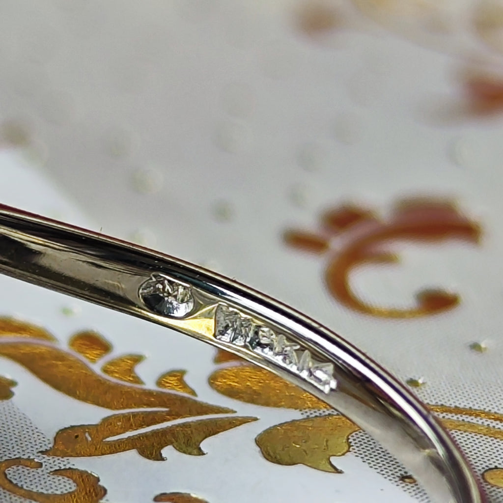 【オールドミキモト 】MIKIMOTO ミキモト あこや真珠 ダイヤモンド 14金リング 手彫り風の刻印