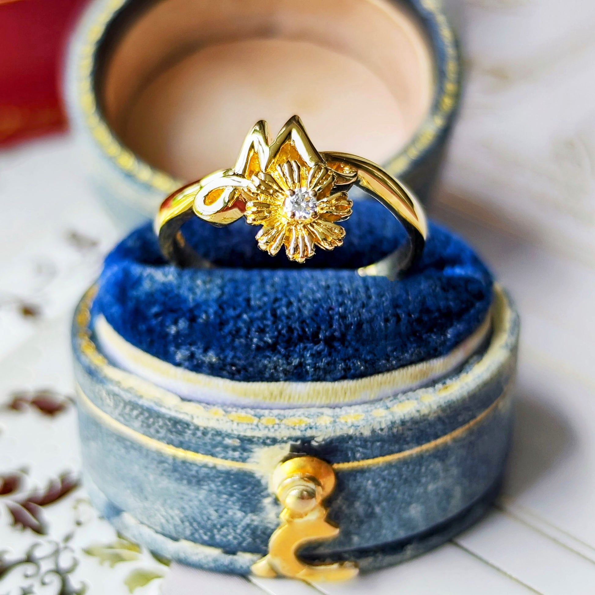 MIKIMOTO ミキモト ダイヤモンド フラワーリング