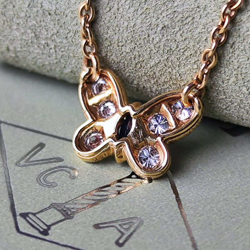 Van Cleef & Arpels ヴァンクリーフ&アーペル パピヨン ネックレス ダイヤモンド サファイア