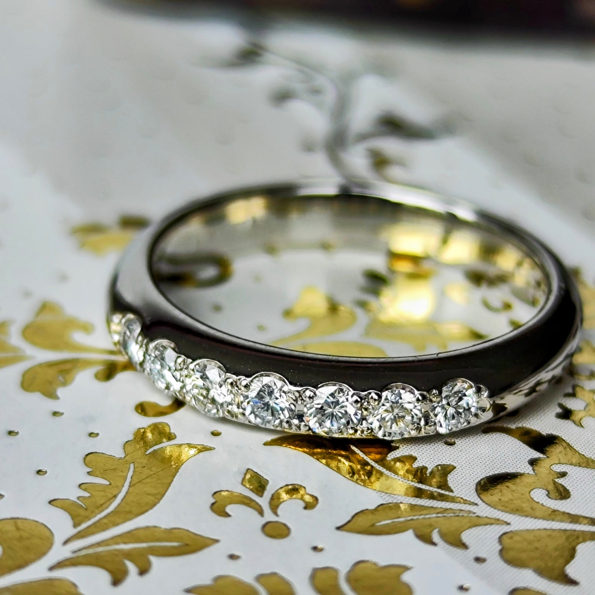 MIKIMOTO ミキモト 天然ダイヤモンド ハーフエタニティリング