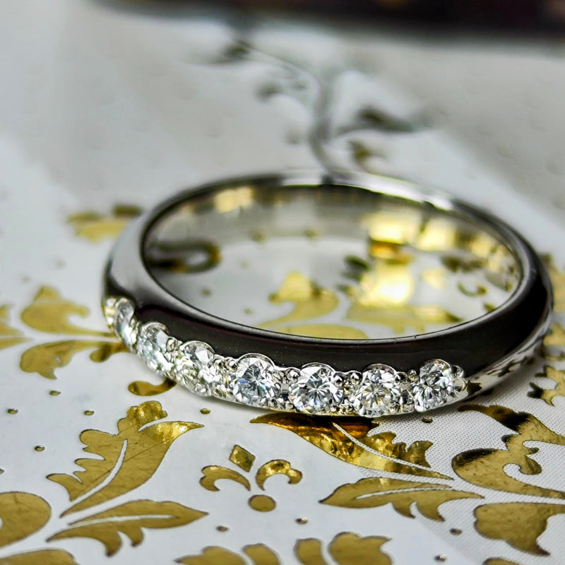 MIKIMOTO ミキモト 天然ダイヤモンド ハーフエタニティリング