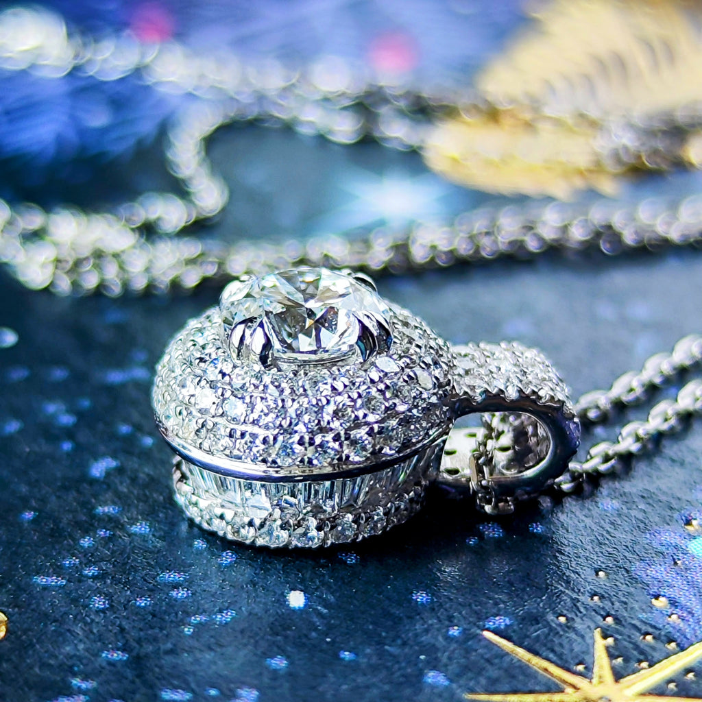 【インターナリーフローレス】天然ダイヤモンド 0.51ct Dカラー 3EX ネックレス