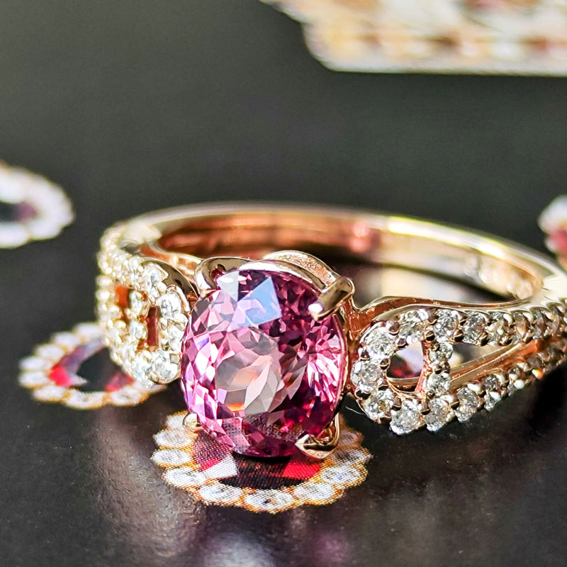天然石　マラヤガーネット 天然マラヤガーネット 1.49ct 【Dragon】 UV蛍光 タンザニア
