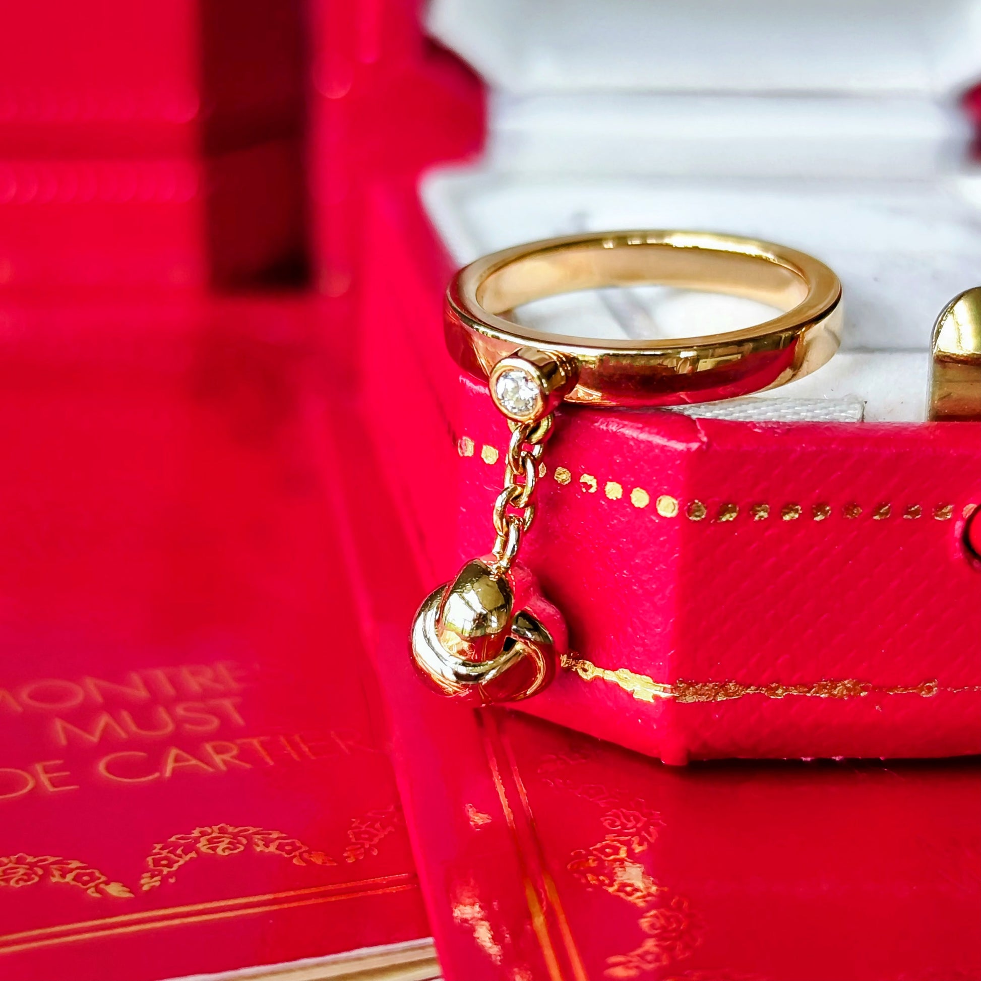 Cartier カルティエ ベビートリニティパンピーユ ダイヤモンド リング 48