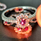 天然アレキサンドライト 天然ダイヤモンド リング