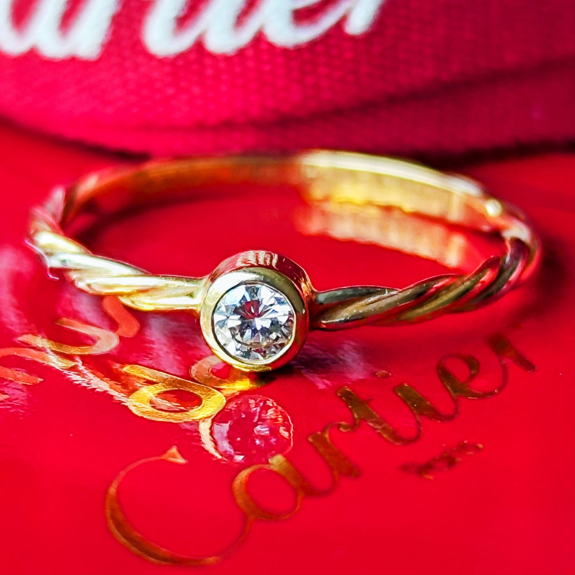 Cartier カルティエ スリーカラーツイストリング