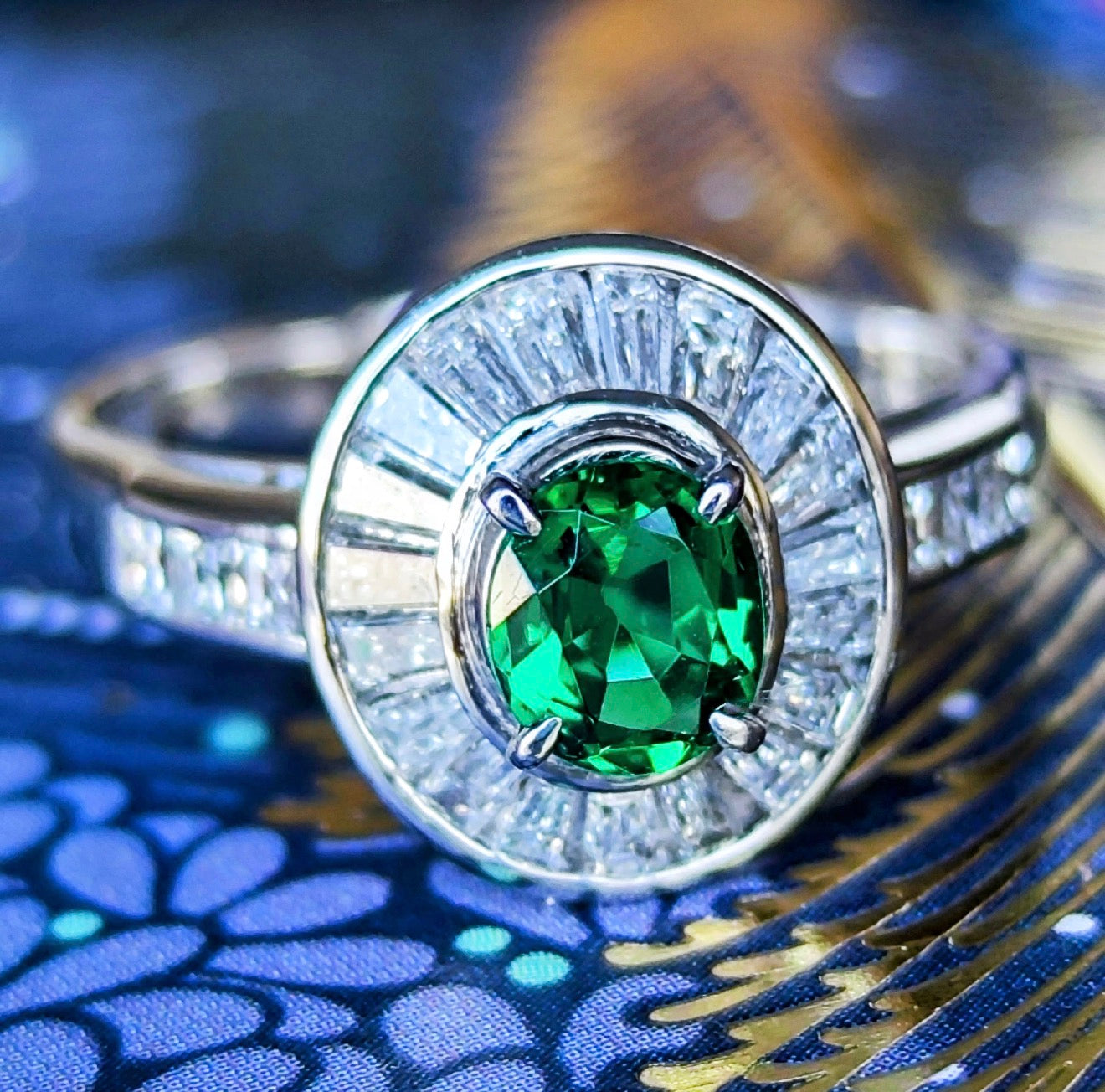 【ノンオイル ザンビア産】天然エメラルド 天然ダイヤモンド GIA プラチナリング