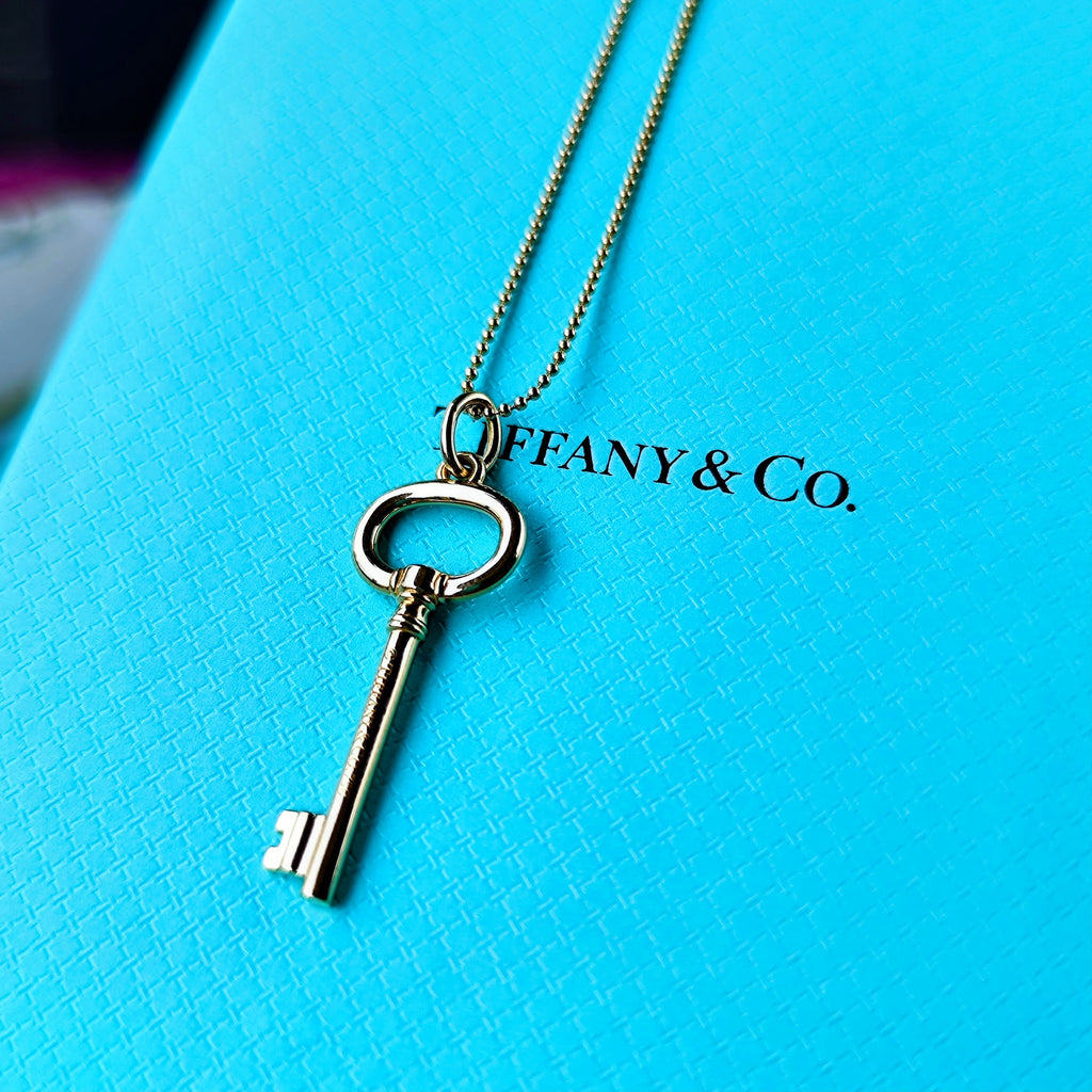 TIFFANY &Co ティファニー オーバルキーネックレス 18金YG