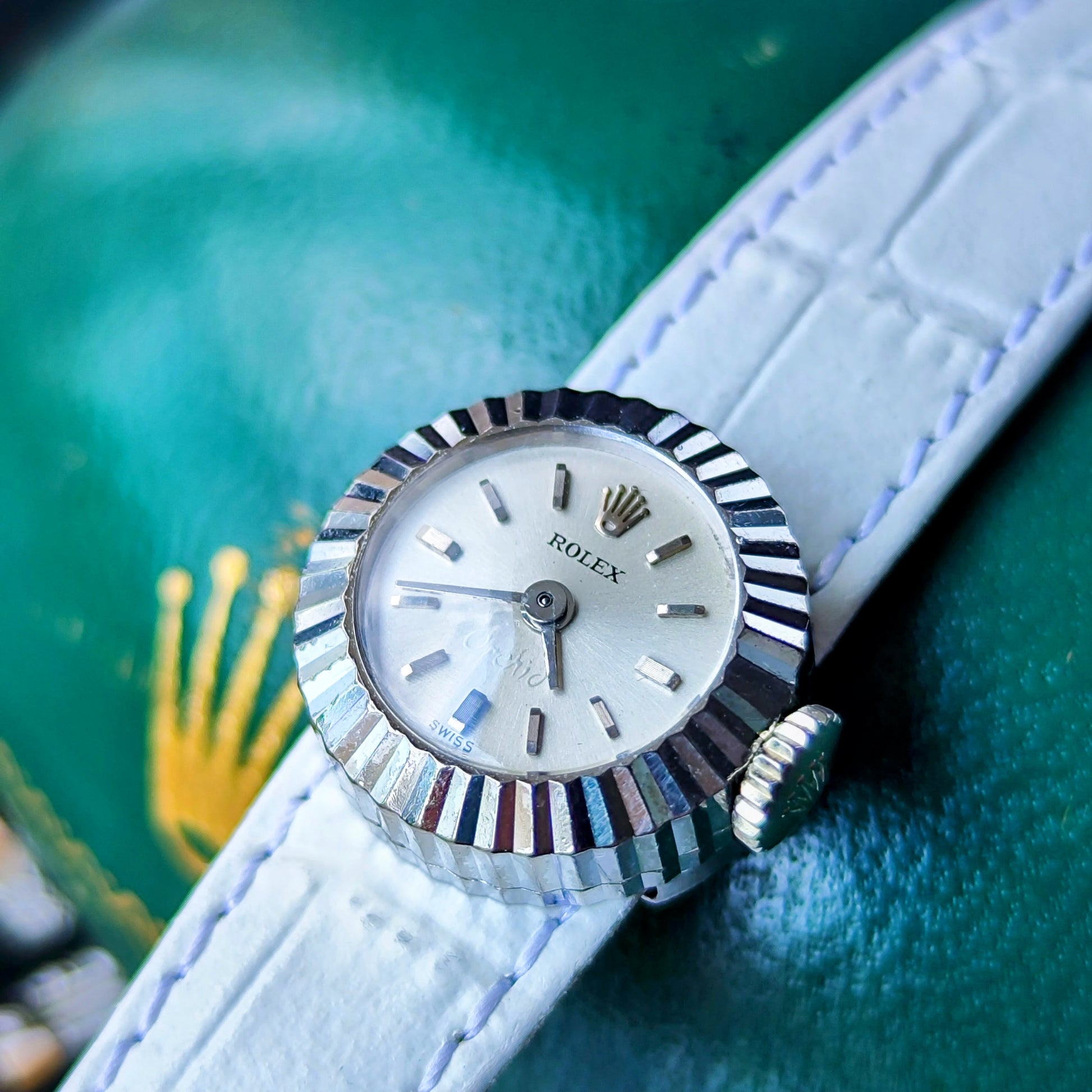 【OH済み】ROLEX ロレックス CHAMELEON カメレオン Orchid 18金無垢 手巻き腕時計