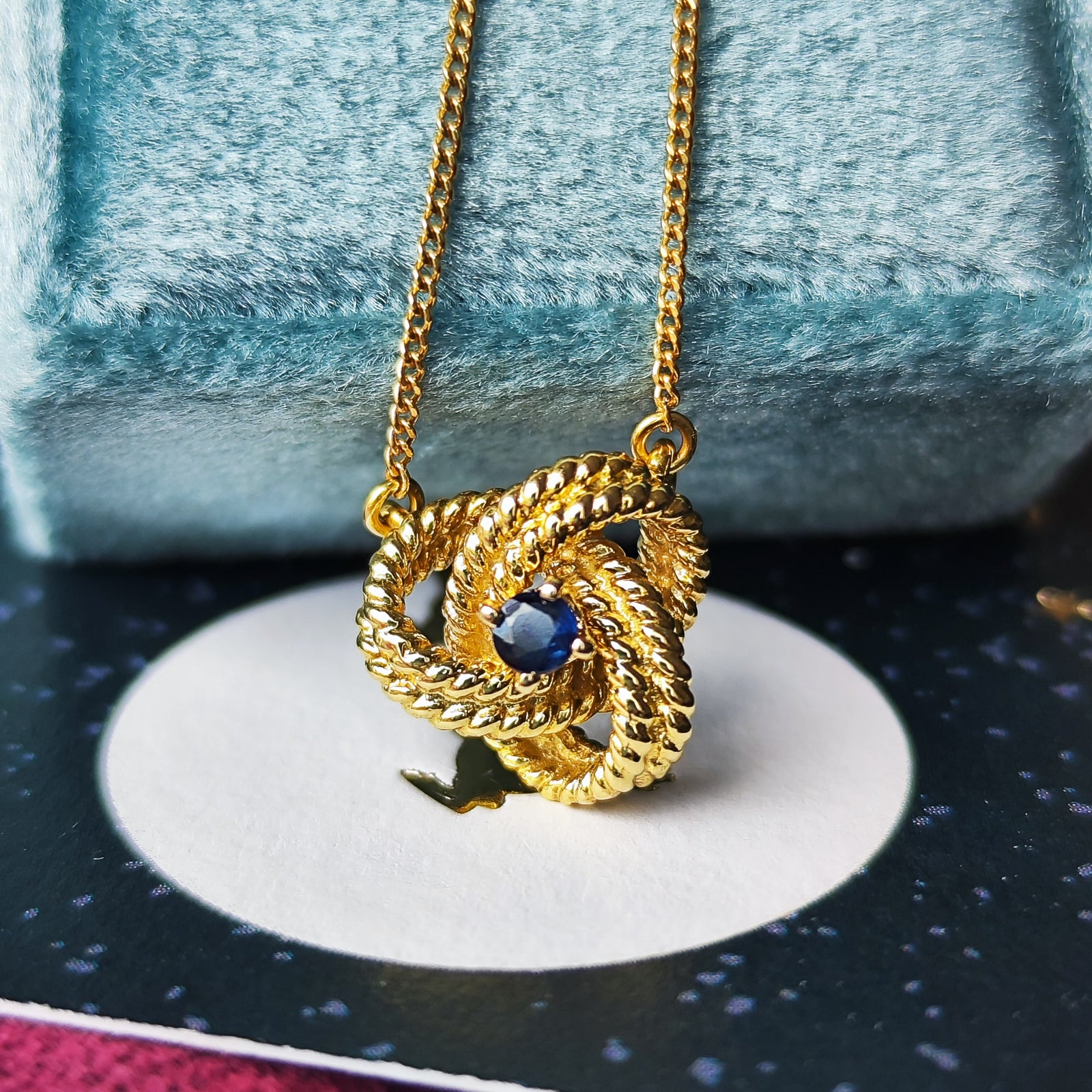 TIFFANY &Co ティファニー ツイストノットネックレス サファイア