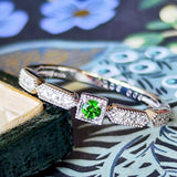 天然デマントイドガーネット 天然ダイヤモンド リング