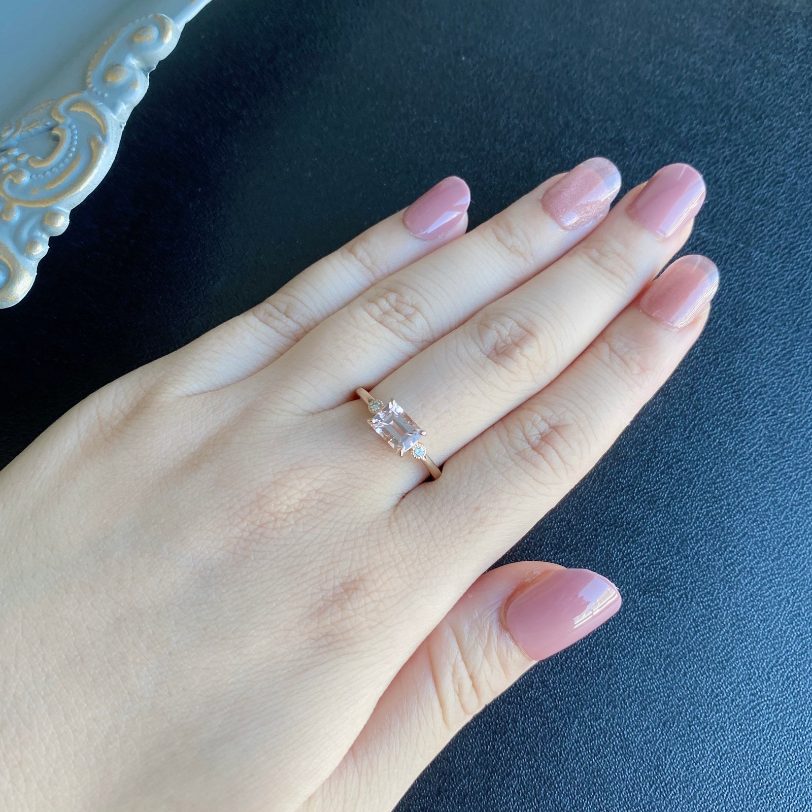 天然モルガナイト 天然ダイヤモンド リング – Mico宝飾店