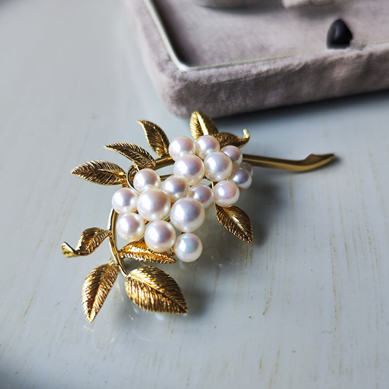 MIKIMOTO ミキモト あこや真珠 ブローチ