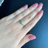 天然パライバトルマリン ハーフエタニティリング 18金