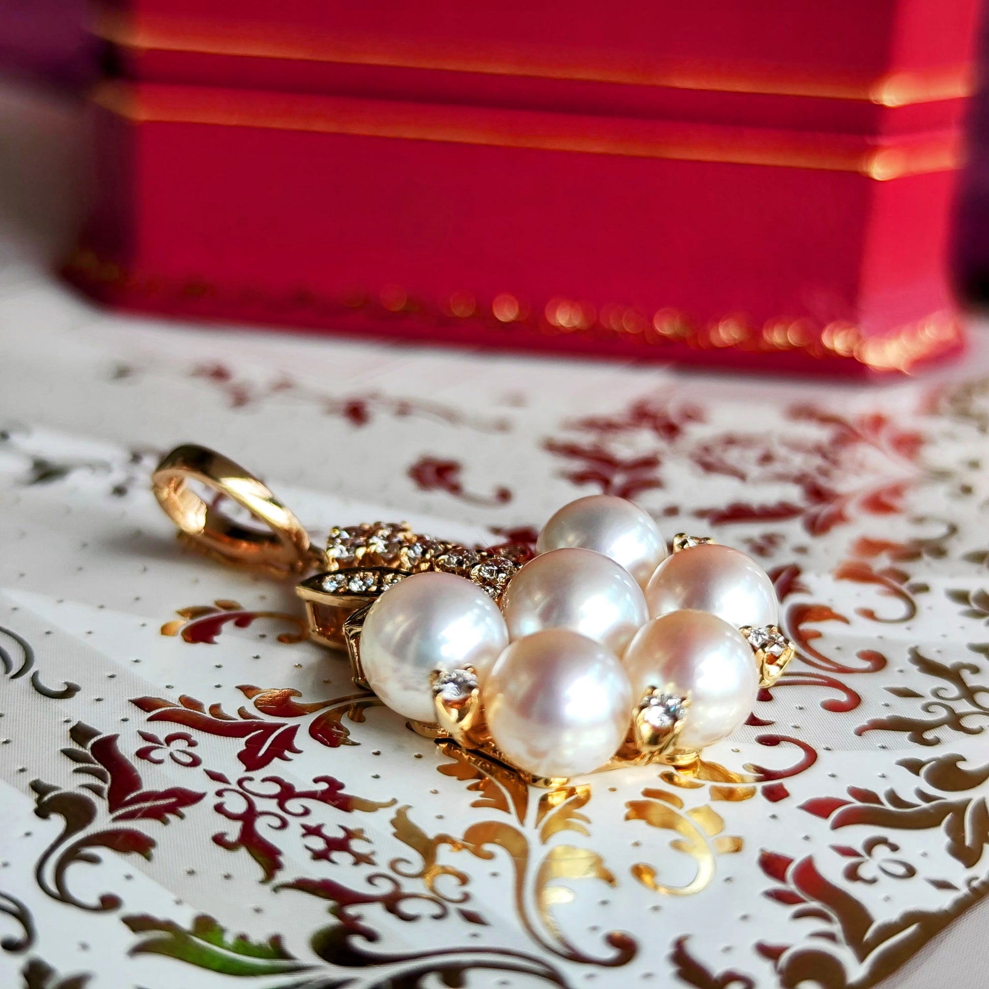 MIKIMOTO ミキモト あこや真珠 ダイヤモンド ペンダントトップ