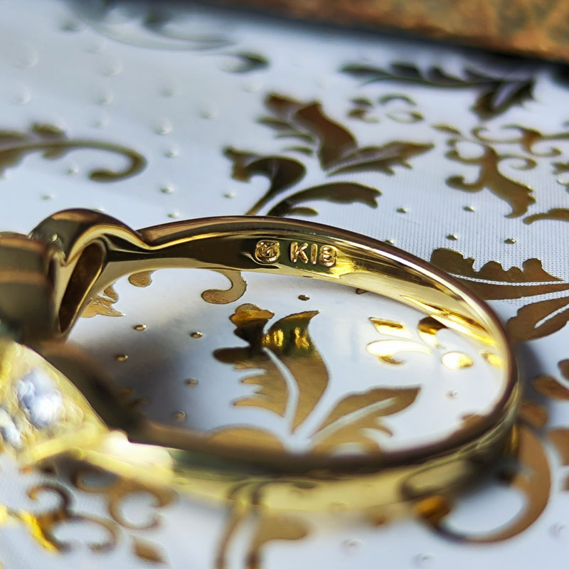 MIKIMOTO ミキモト ハートモチーフ ダイヤモンドリング