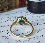 【イギリスアンティーク】天然エメラルド 天然ダイヤモンド