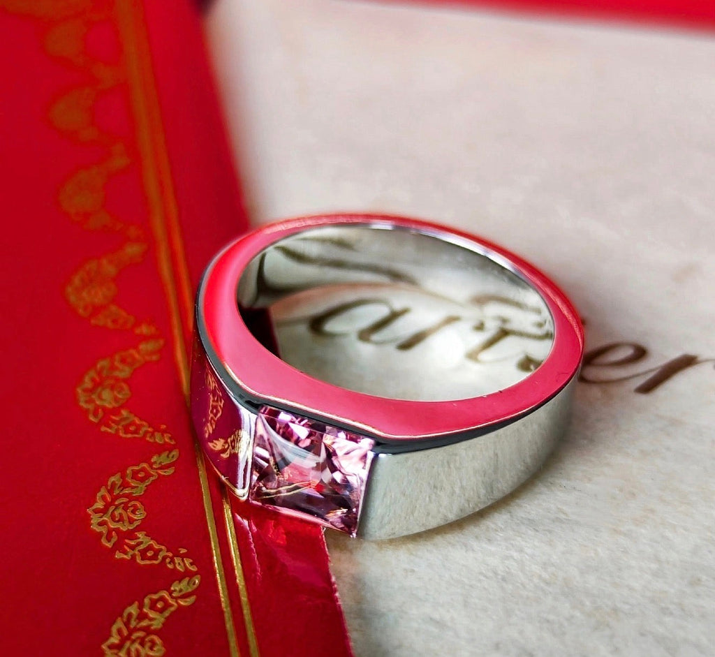 Cartier カルティエ タンク ピンクトルマリン 18金WG 52