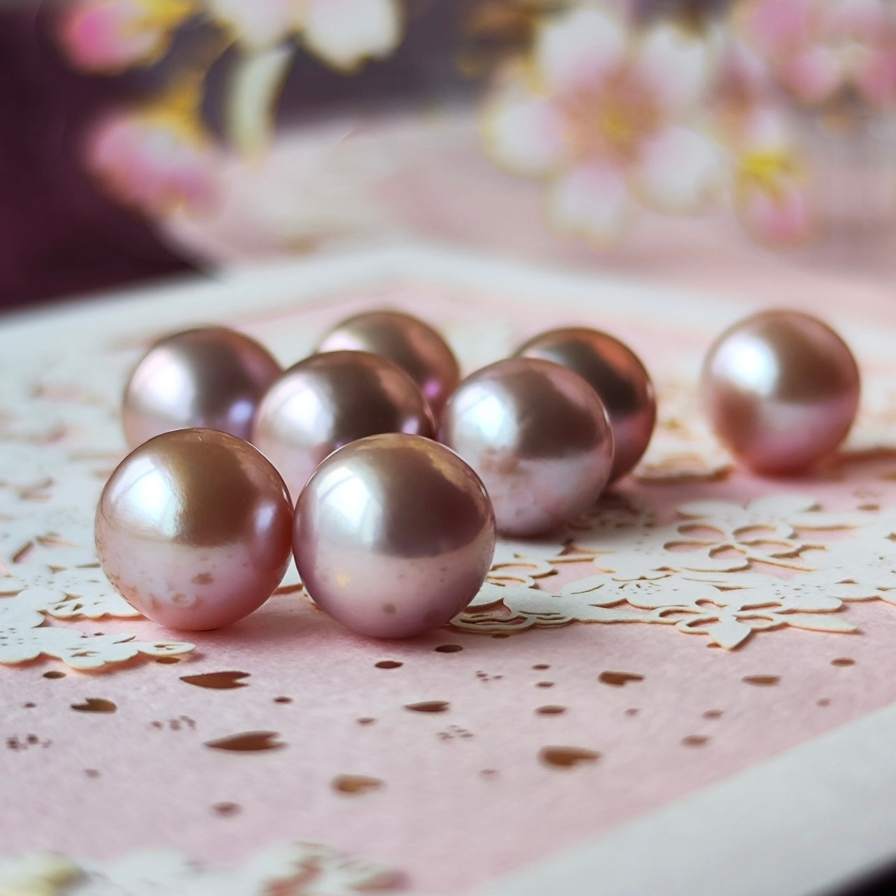 【さくらパール 】溢れ桜 18金ピアス