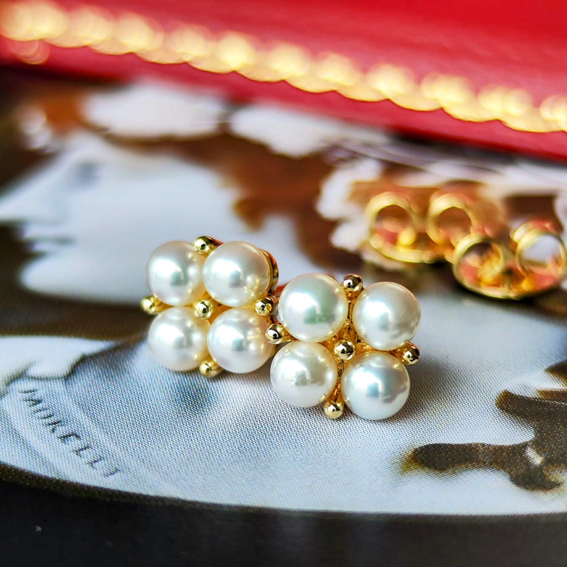 MIKIMOTO ミキモト あこや真珠 18金ピアス