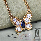 Van Cleef & Arpels ヴァンクリーフ&アーペル パピヨン ネックレス ダイヤモンド サファイア