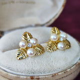 MIKIMOTO ミキモト あこや真珠 天然ダイヤモンド 18金ピアス