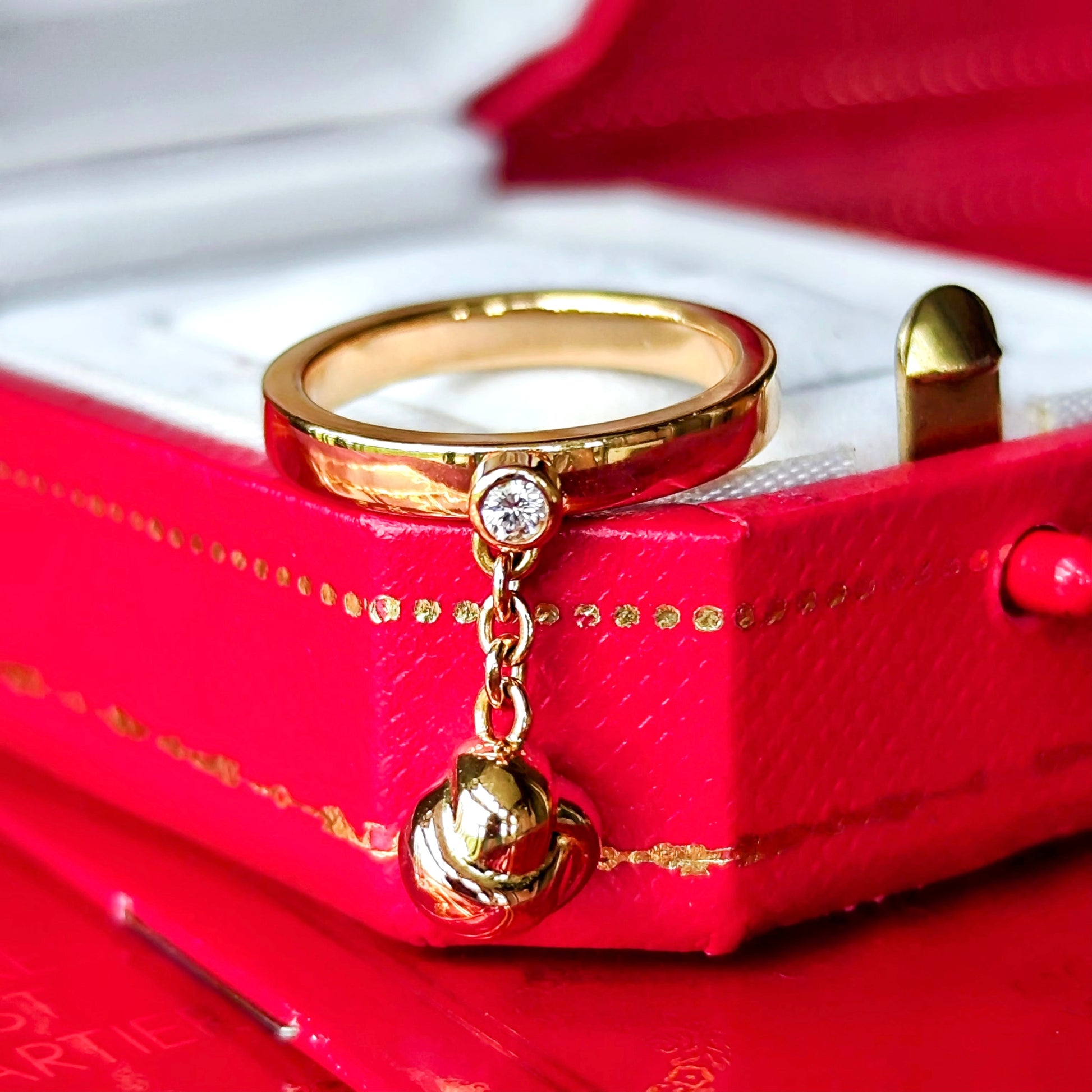 Cartier カルティエ ベビートリニティパンピーユ ダイヤモンド リング 48