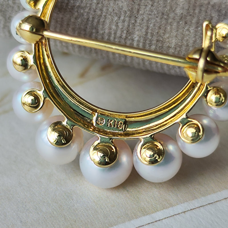 MIKIMOTO ミキモト あこや真珠 ブローチ