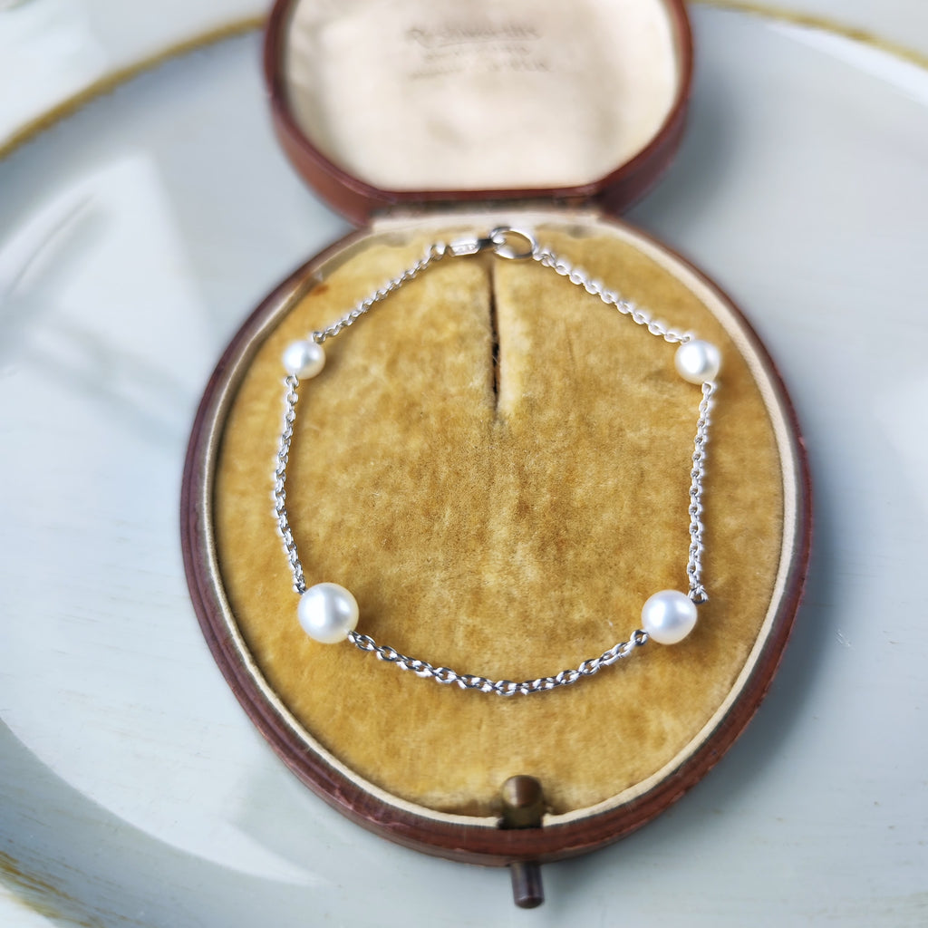 MIKIMOTO ミキモト  白蝶真珠 ブレスレット 18金WG